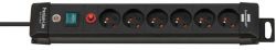 Multiprise Brennenstuhl 1951164600 6 Prises Type E 3 m Avec interrupteur Noir