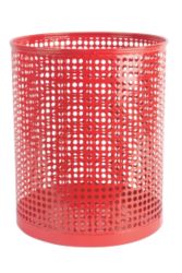 Corbeille à papier Foray Acier, plastique Rouge 24 x 29 cm