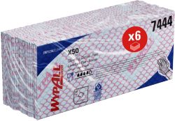 Chiffons WYPALL X50 7444 Rouge 6 Unités de 50 Feuilles