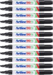Marqueurs Artline 90N Biseauté Noir 12 Unités