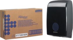 Distributeur d'essuie mains AQUARIUS Interleaved Plastique Noir 26,5 x 13,6 x 39,9 cm