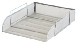 Corbeille à courrier Office Depot Mesh Fil, métal Argenté A4 25,5 x 33,5 x 7 cm