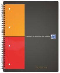 Cahier à spirale OXFORD International notebook Quadrillé 5 x 5 mm 4 trous 80 g