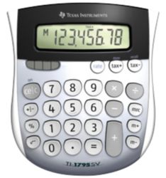 Calculatrice de poche Texas Instruments TI 1795SV 8 chiffres Gris