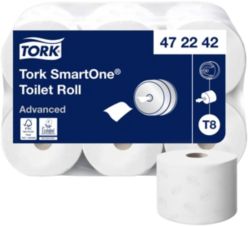 Papier toilette Tork T8 SmartOne Mini Jumbo 2 épaisseurs 6 Rouleaux de 1150 Feuilles