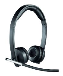Casque sans fil Logitech H820E Binaural Sur tête Avec microphone, Câble USB et Chargeur Connexion DECT Noir