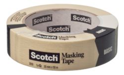 Rouleau de ruban de masquage Scotch BASIC 30 mm x 50 m Beige