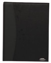 Protège documents Rexel Soft Touch A4 Noir Plastique, imitation cuir 25 x 33 cm