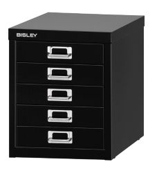 Caisson à tiroirs Bisley 5 tiroirs Noir 279 x 408 x 330 mm