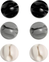 Passe câble D Line Noir, gris, blanc 2,5 x 2 cm 6 Unités