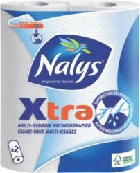 Essuie tout Nalys Xtra 2 épaisseurs 2 Rouleaux de 44 Feuilles