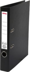 Classeur à levier Viking 50 mm Lisse Carton, polypropylène 2 anneaux A4 Noir