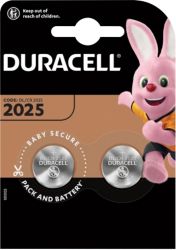 Piles bouton Duracell DL2025 CR2025 3V Lithium 2 Unités