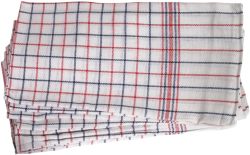 Torchons à vaisselle BETRA Coton Blanc, rouge, bleu 6 Unités