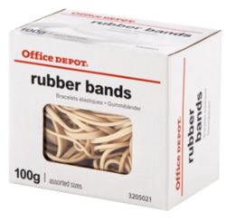 Élastiques Office Depot 1,5 x 120mm Ø 120mm Naturel 100g