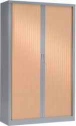 Armoire monobloc Pierre Henry Generic Aluminium, imitation hêtre 1&nbsp;200 x 430 x 1&nbsp;980 mm