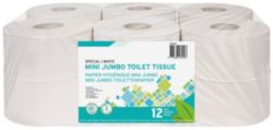 Papier toilette Highmark Mini Jumbo 2 épaisseurs 12 Rouleaux de 557 Feuilles