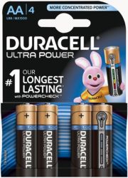 Piles Duracell Ultra Power AA MX1500 LR6 1,5V Alcaline 4 Unités