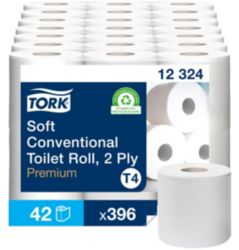 Papier toilette Tork T4 Premium 2 épaisseurs 42 Rouleaux de 396 Feuilles