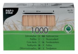 Cure dents PAPSTAR Bois 1000 Unités