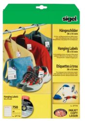 Étiquettes Sigel 3,8 x 5,5 cm Blanc 750 Unités