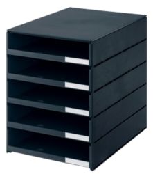 Module de classement Styro 16 8001.90 Noir 5 tiroirs 24,6 x 33,5 x 32,3 cm