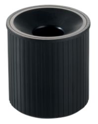 Pot à trombones helit Linear Noir 7,2 x 7,2 x 7,3 cm