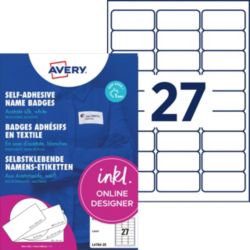 Badges adhésifs AVERY Zweckform L4784 20 Blanc 63,5 x 29,6 mm 20 Unités de 27 Étiquettes