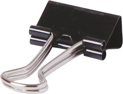 Pinces double clip 19mm Noir 12 unités