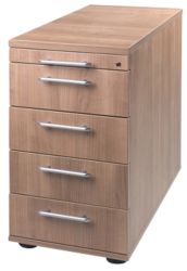 Caisson à tiroirs Hammerbacher 5 428 x 800 x 760 mm Noyer