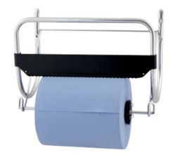 Distributeur d'essuie tout 7000378 Acier Argenté, noir 45,5 cm x 300 mm x 23 cm