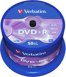 DVD + R Verbatim 4.7 Go 50 Unités