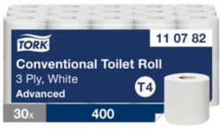 Papier toilette Tork T4 Advanced 3 épaisseurs 30 Rouleaux de 250 Feuilles