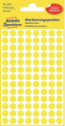 Pastilles autocollantes AVERY Zweckform 3013 Jaune Rond Ø 8 mm 4 Feuilles de 104 Étiquettes