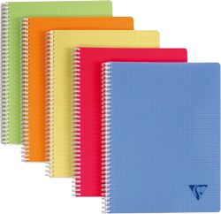 Cahier à spirale Clairefontaine Linicolor Assortiment A5 Quadrillé 100 Pages 50 Feuilles