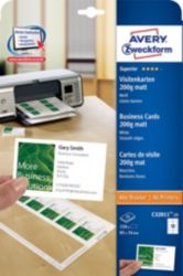 Cartes de visite AVERY Zweckform C32011 25 Blanc Mat 200 g