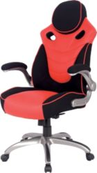 Siège gamer Realspace Inclinaison de base, avec accoudoir 2D et siège réglable HLC 1455 Cuir reconstitué Noir, rouge