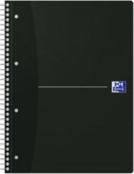 Bloc de cours OXFORD Office Noir Ligné 4 trous A4+ 21 x 29,7 cm 90 g