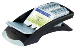 Porte cartes de visite DURABLE Visifix Desk Argenté, noir 10,4 x 24,5 x 6,7 cm