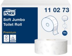 Papier toilette Tork T1 Premium Jumbo 2 épaisseurs 6 Rouleaux de 1800 Feuilles