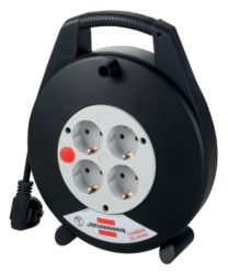 Enrouleur de câble électrique brennenstuhl Vario 4 prises Gris