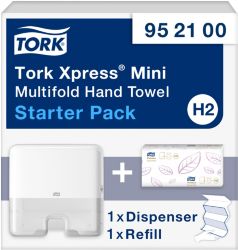 Distributeur d'essuie mains Tork Xpress® 952100 Plastique Blanc 29,5 x 30,2 cm
