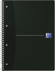 Bloc de cours OXFORD Office Noir Quadrillé 5 x 5 mm 4 trous A4+ 21 x 29,7 cm 90 g