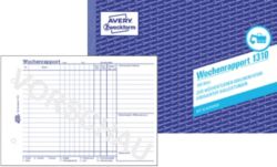 Rapport hebdomadaire AVERY Zweckform 1310 Blanc, bleu A5 paysage 14,8 x 21 cm 100 Feuilles