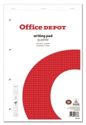 Bloc notes Office Depot Blanc Quadrillé micro perforé A4+ 70 g
