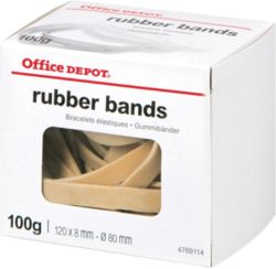 Élastiques Office Depot 120 x 8 mm 80 mm Naturel 100 g