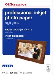 Papier photo jet d'encre Office Depot Professional Blanc Brillant 280 g