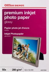 Papier photo jet d'encre Office Depot Premium Blanc Brillant 280 g