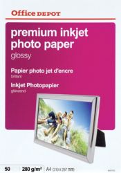 Papier photo jet d'encre Office Depot Premium Blanc Brillant 280 g