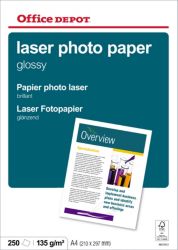 Papier photo laser Office Depot Blanc Brillant 135 g